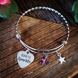 Stainless steel charm bracelet